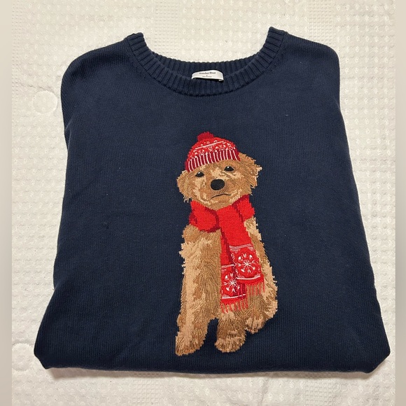 Aritzia Cotton Charm Peggy Icon Sweater Size L, Admiral/Flashing Red - Picture 3 of 16